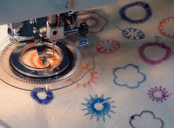 재봉틀 가정용 노루발, 원형 패턴 노루발, 가수 형제 용 디스크 노루발 janome sewing